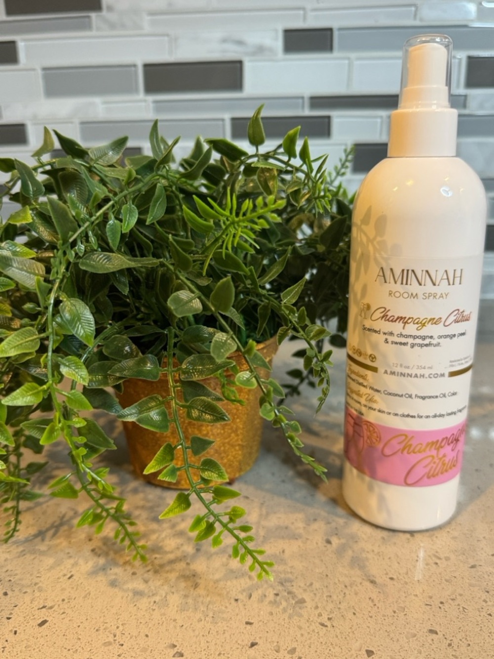 AMINNAH - Champagne Citrus Room Spray (not aerosol & no alcohol)